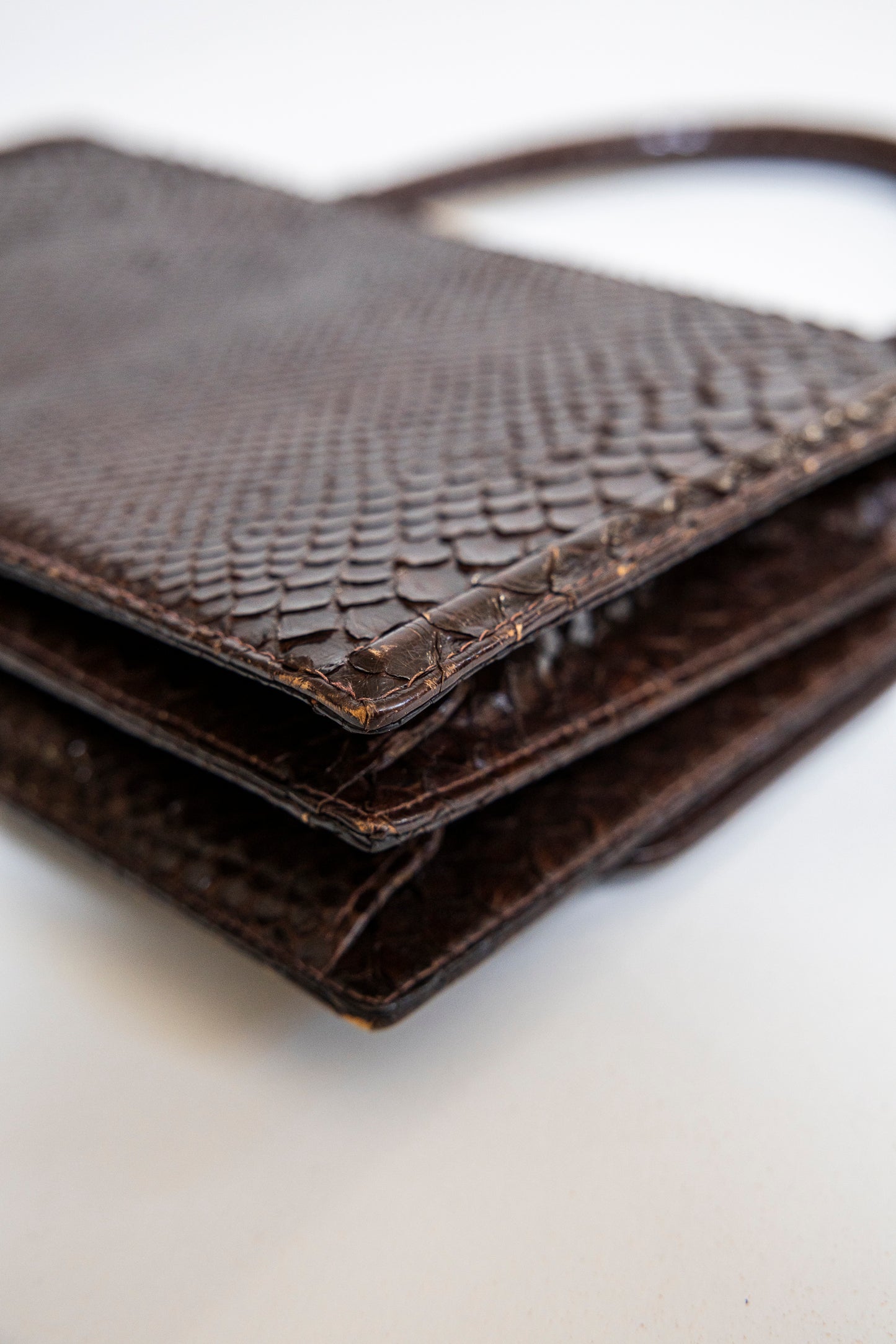 Vintage Brown Snake Purse