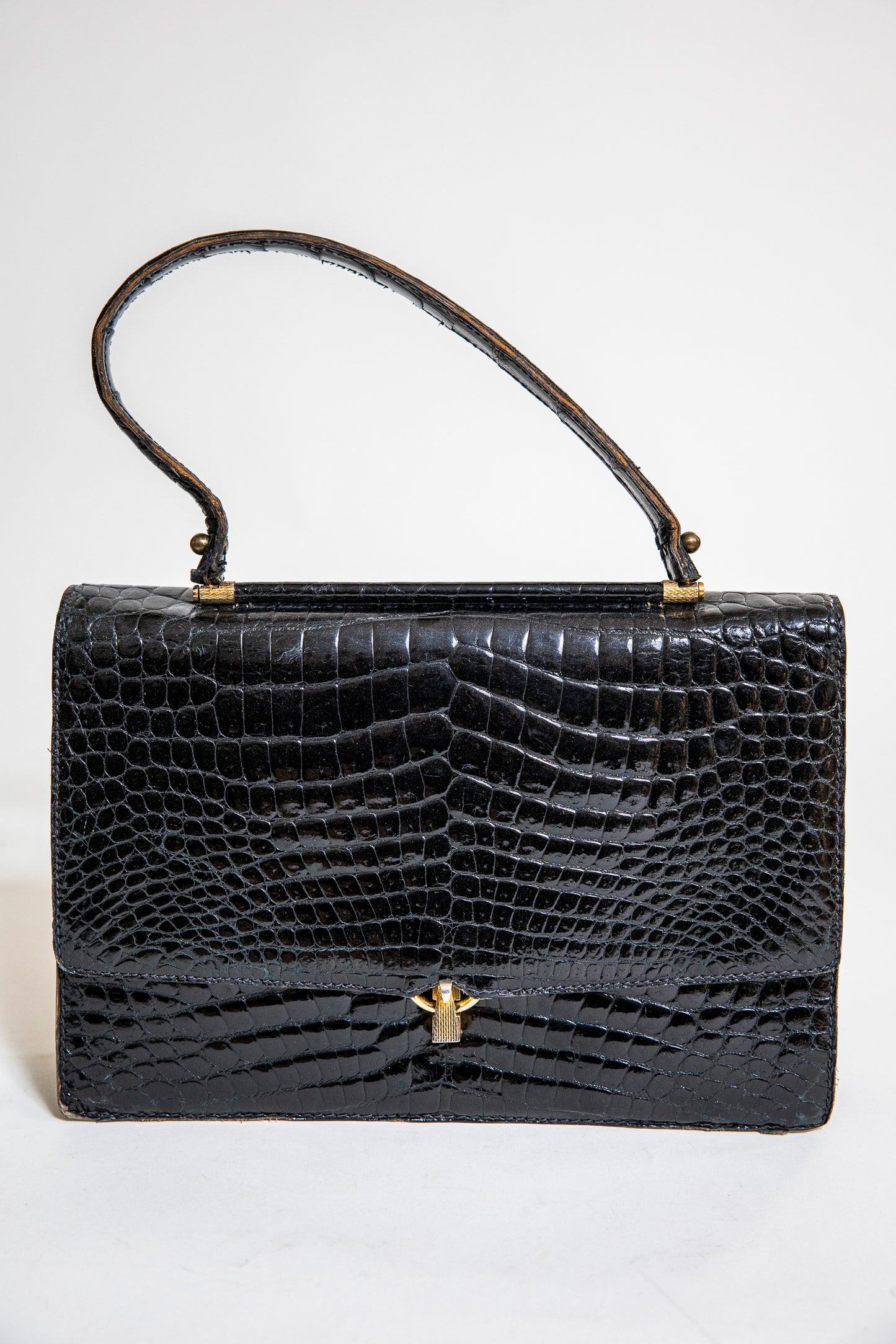Vintage Black Crocodile Bag