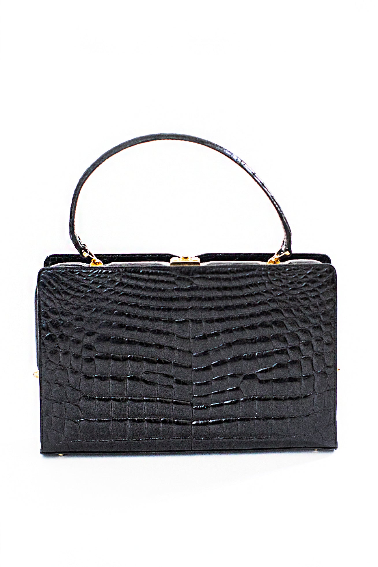 Vintage Black Crocodile Bag