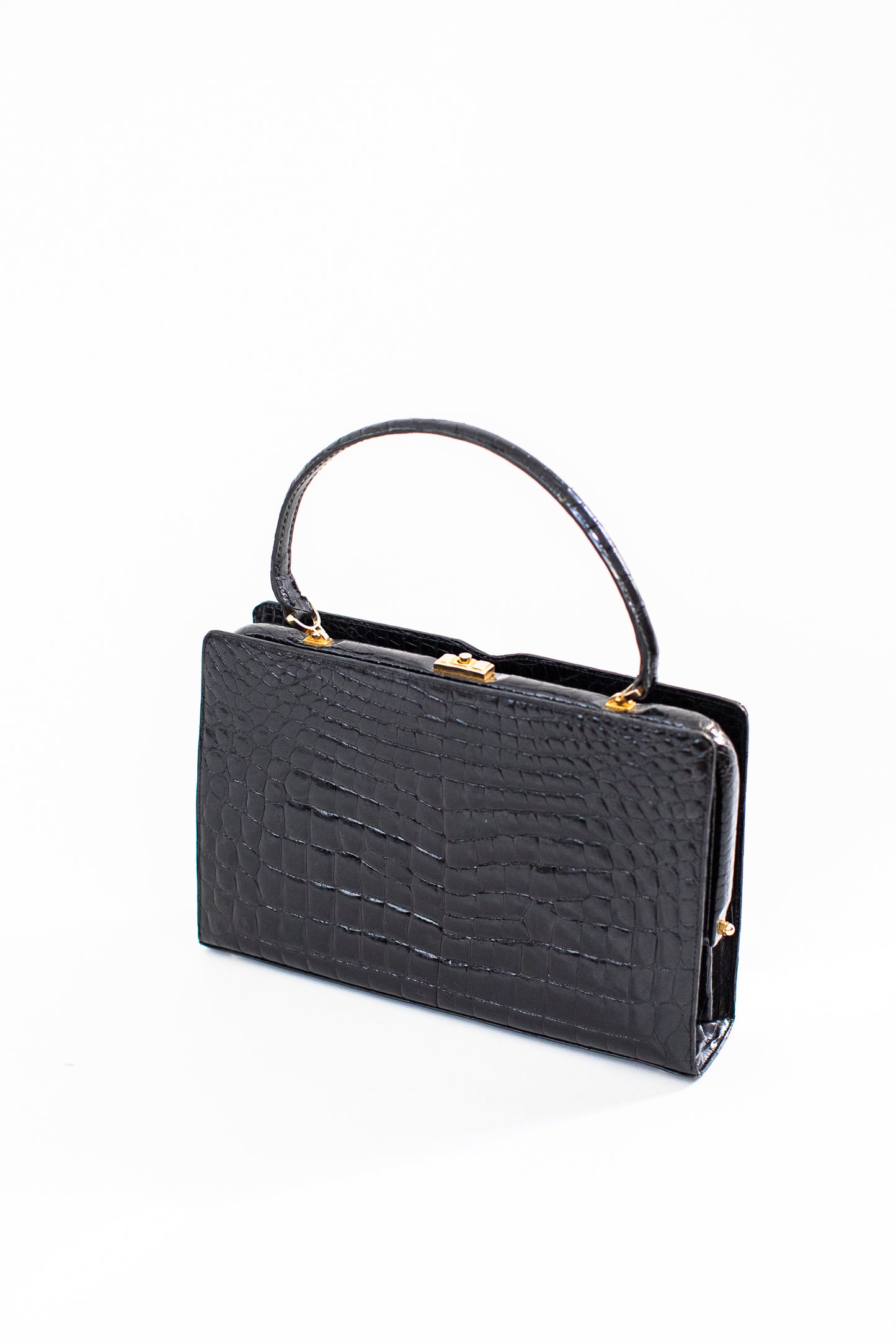 Vintage Black Crocodile Bag