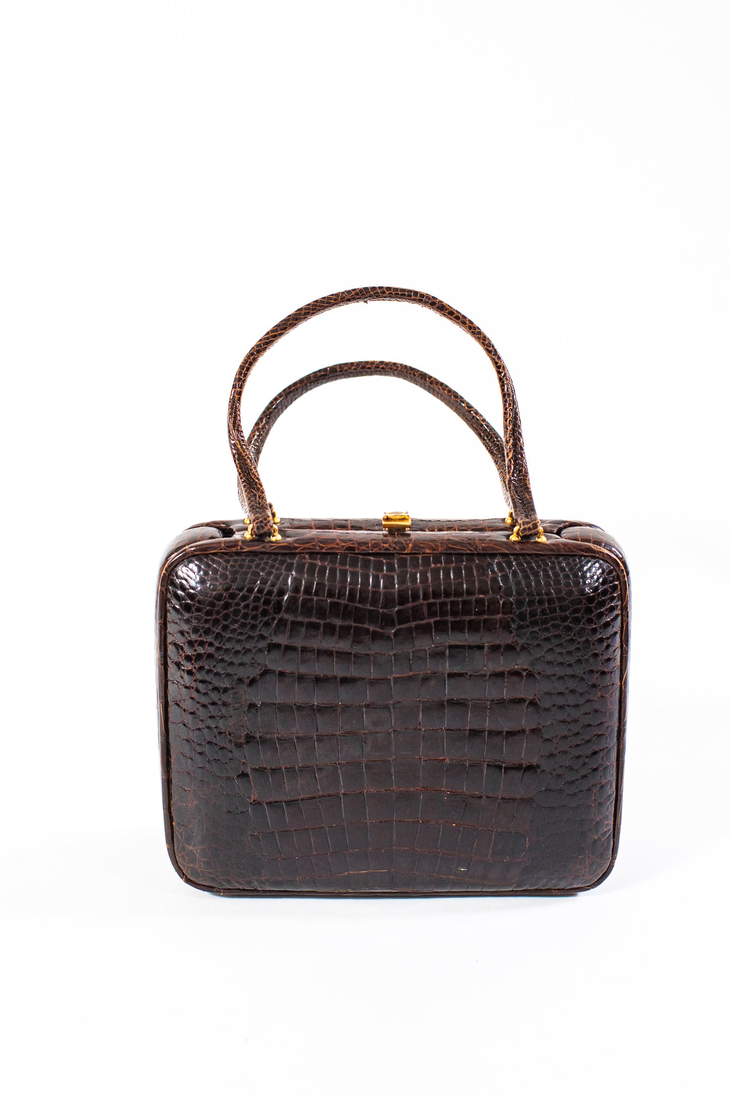 Vintage Brown Crocodile Bag