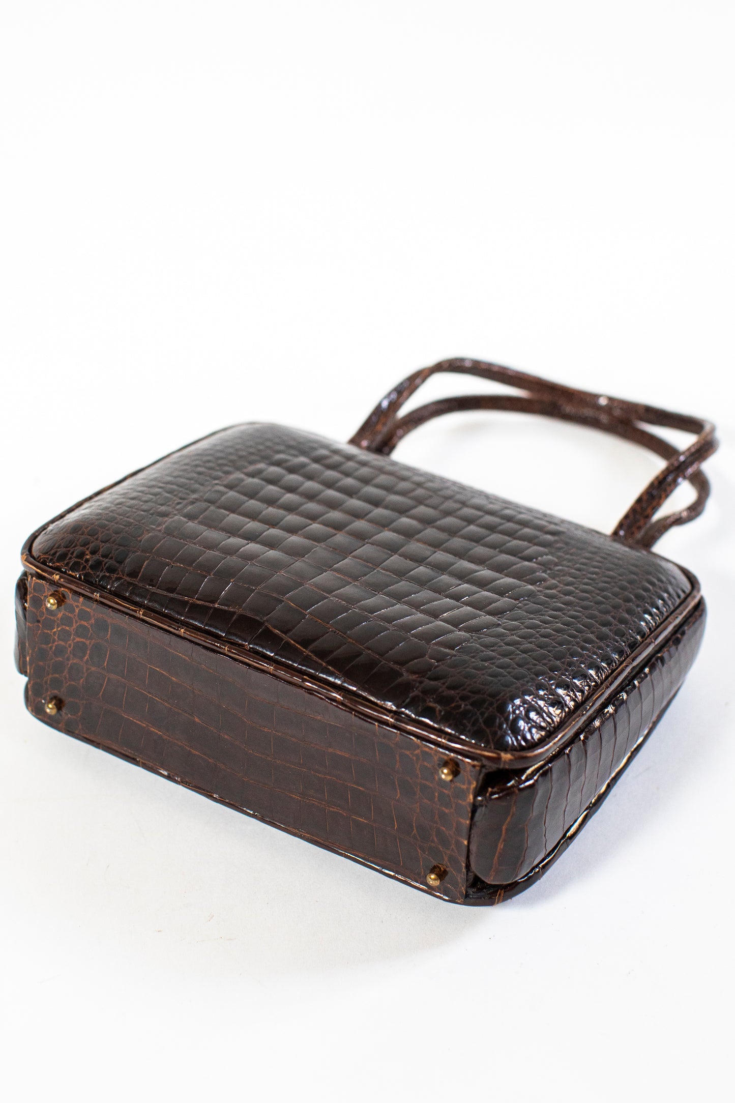Vintage Brown Crocodile Bag