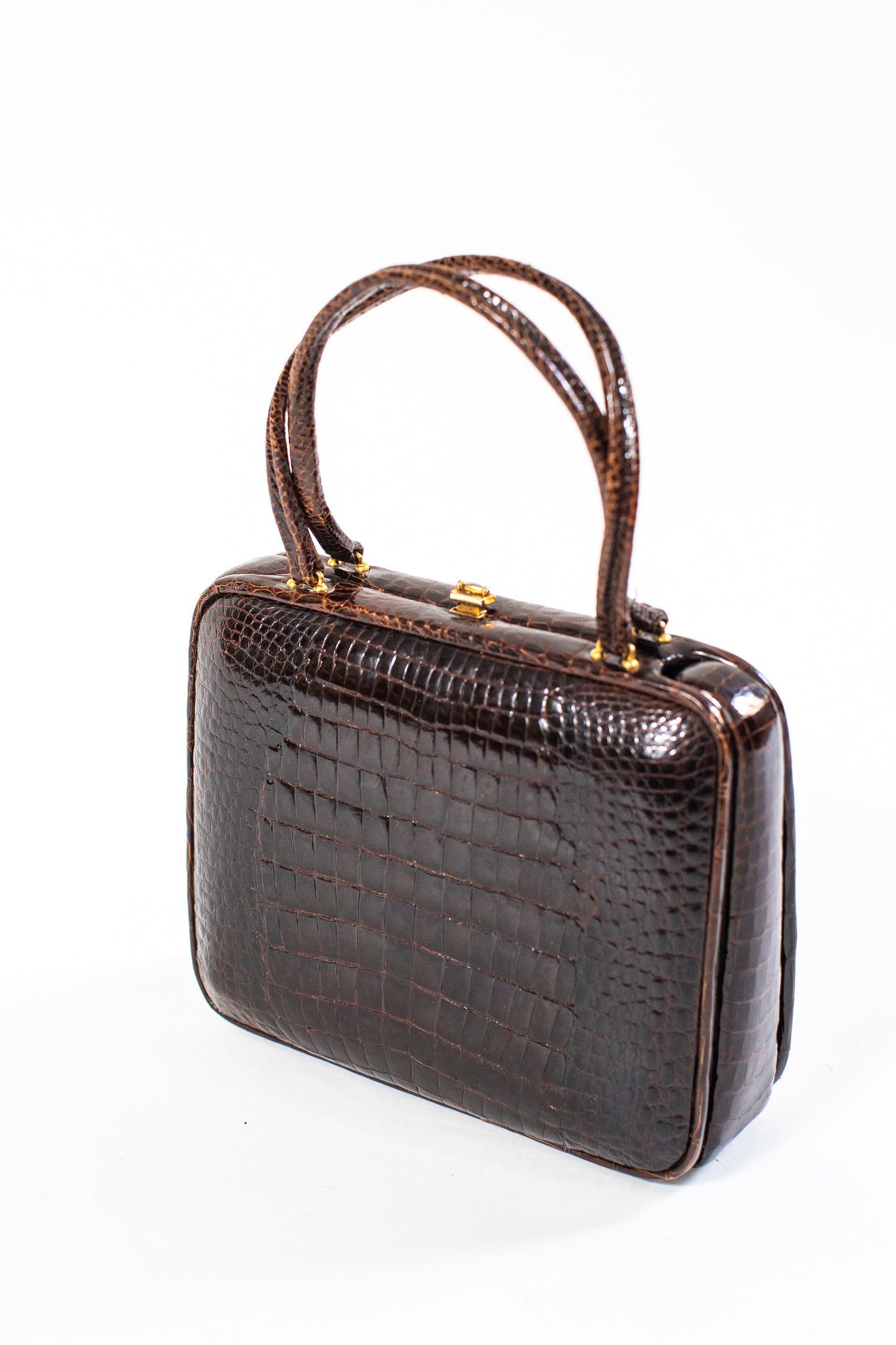 Vintage Brown Crocodile Bag