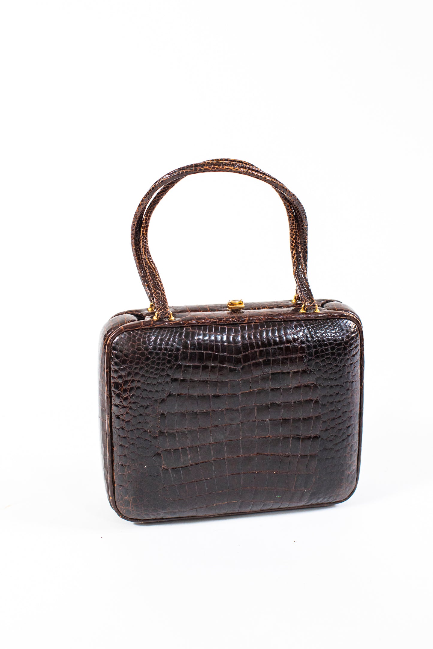 Vintage Brown Crocodile Bag