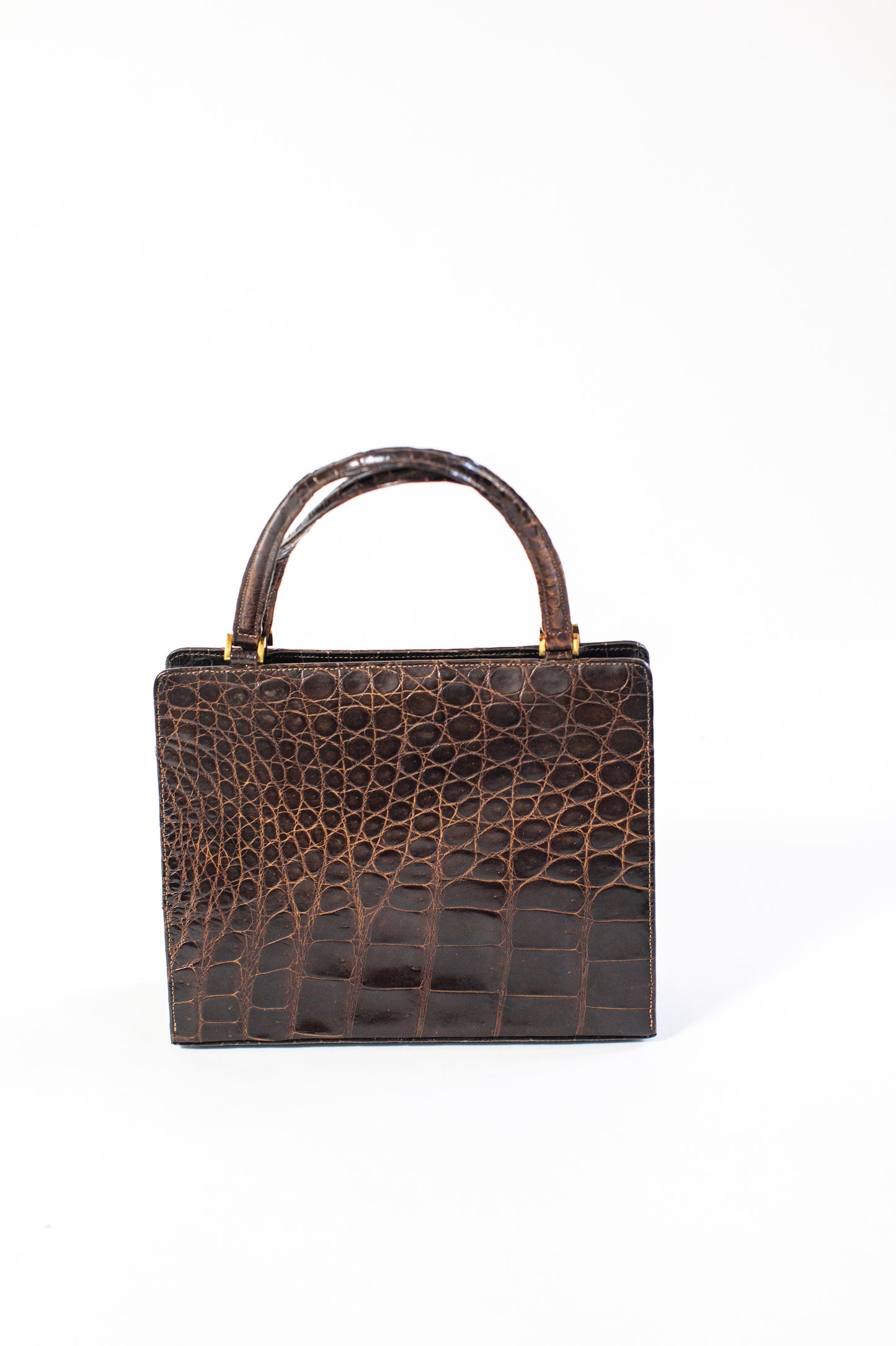 Vintage 60's Brown Croc Bag