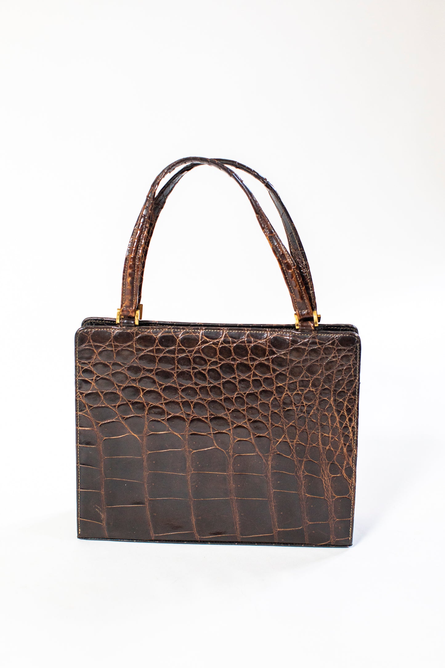 Vintage 60's Brown Croc Bag