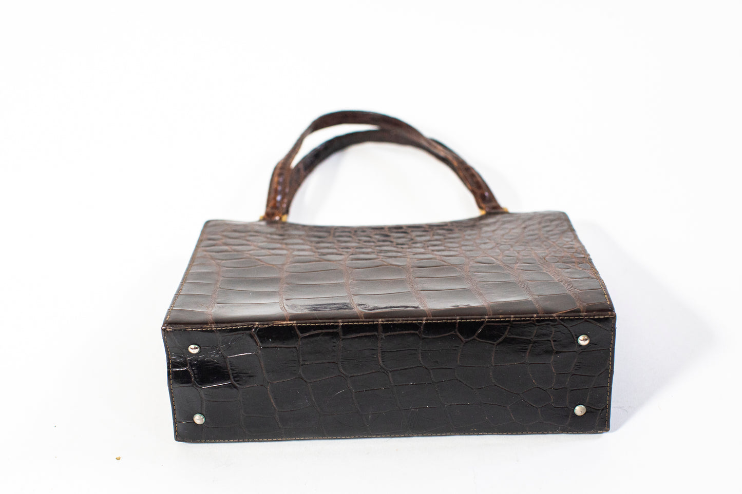 Vintage 60's Brown Croc Bag