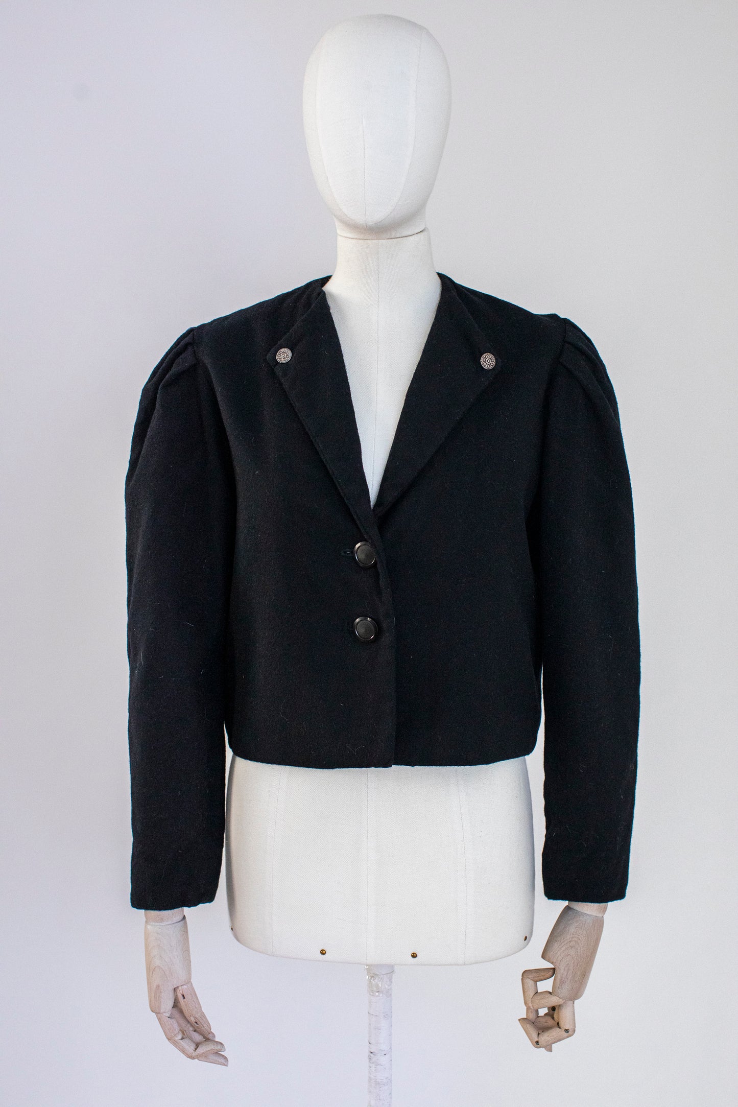 Vintage Austrian Black Wool Blazer Size S
