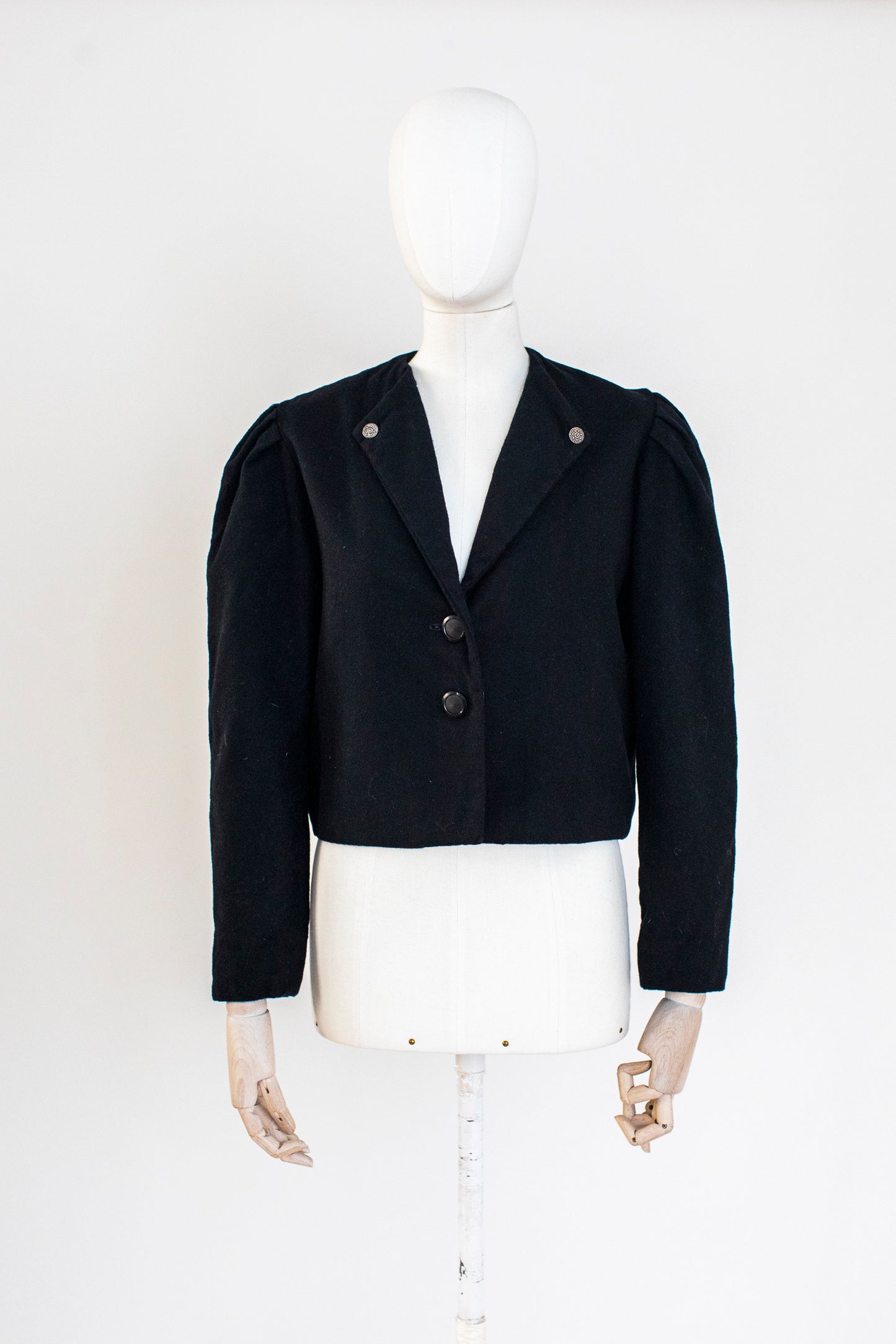 Vintage Austrian Black Wool Blazer Size S