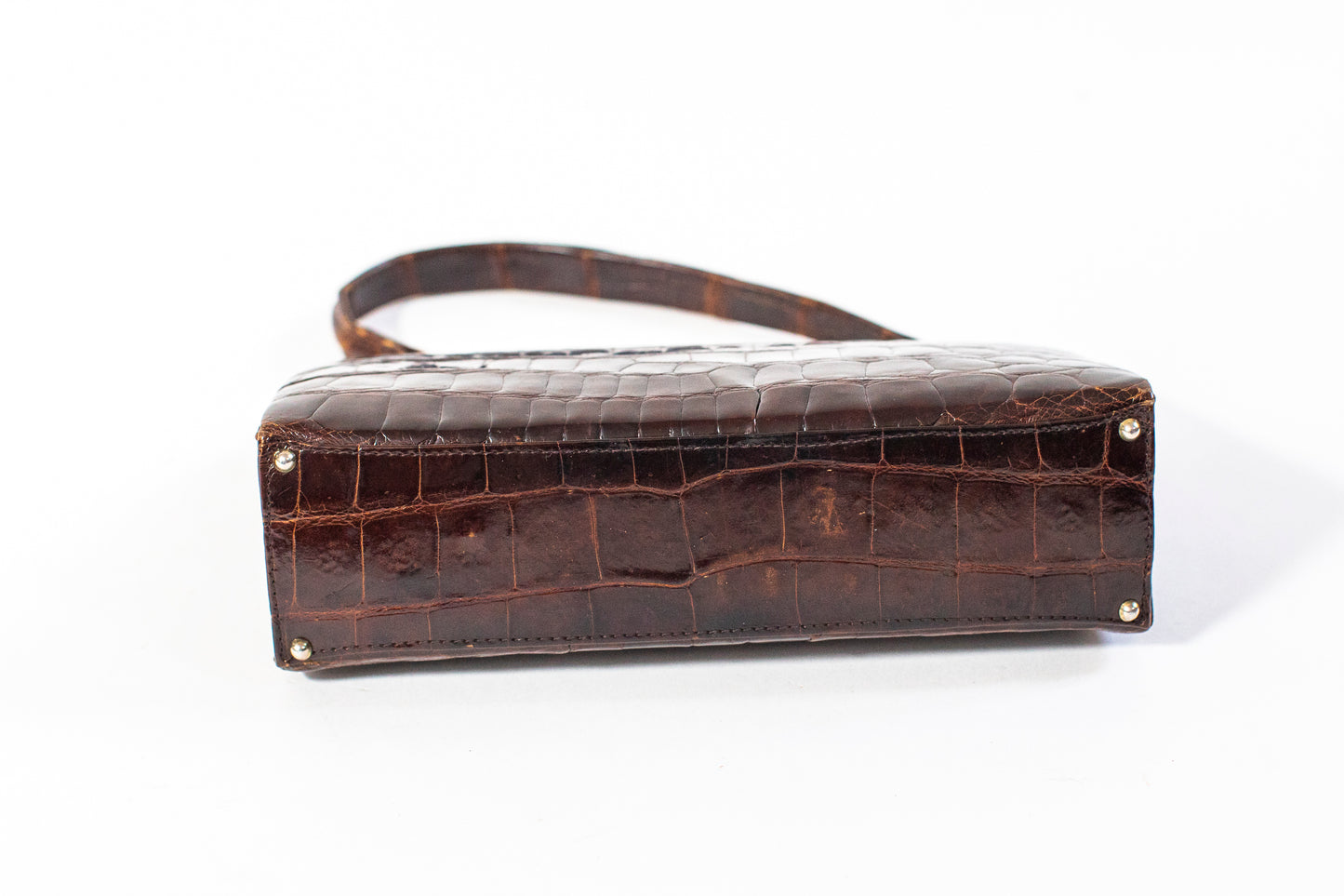 Vintage Brown Crocodile Handbag