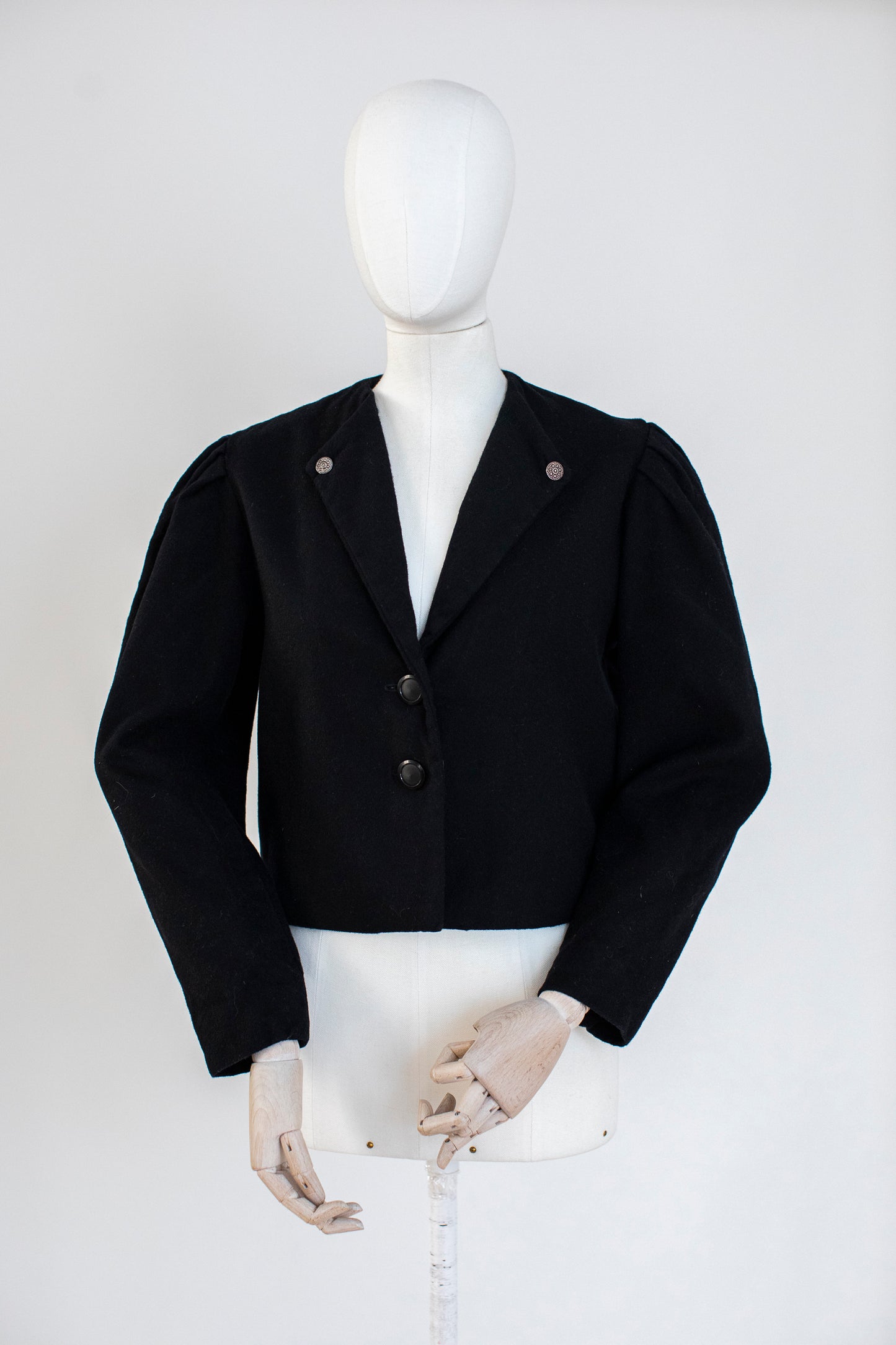 Vintage Austrian Black Wool Blazer Size S