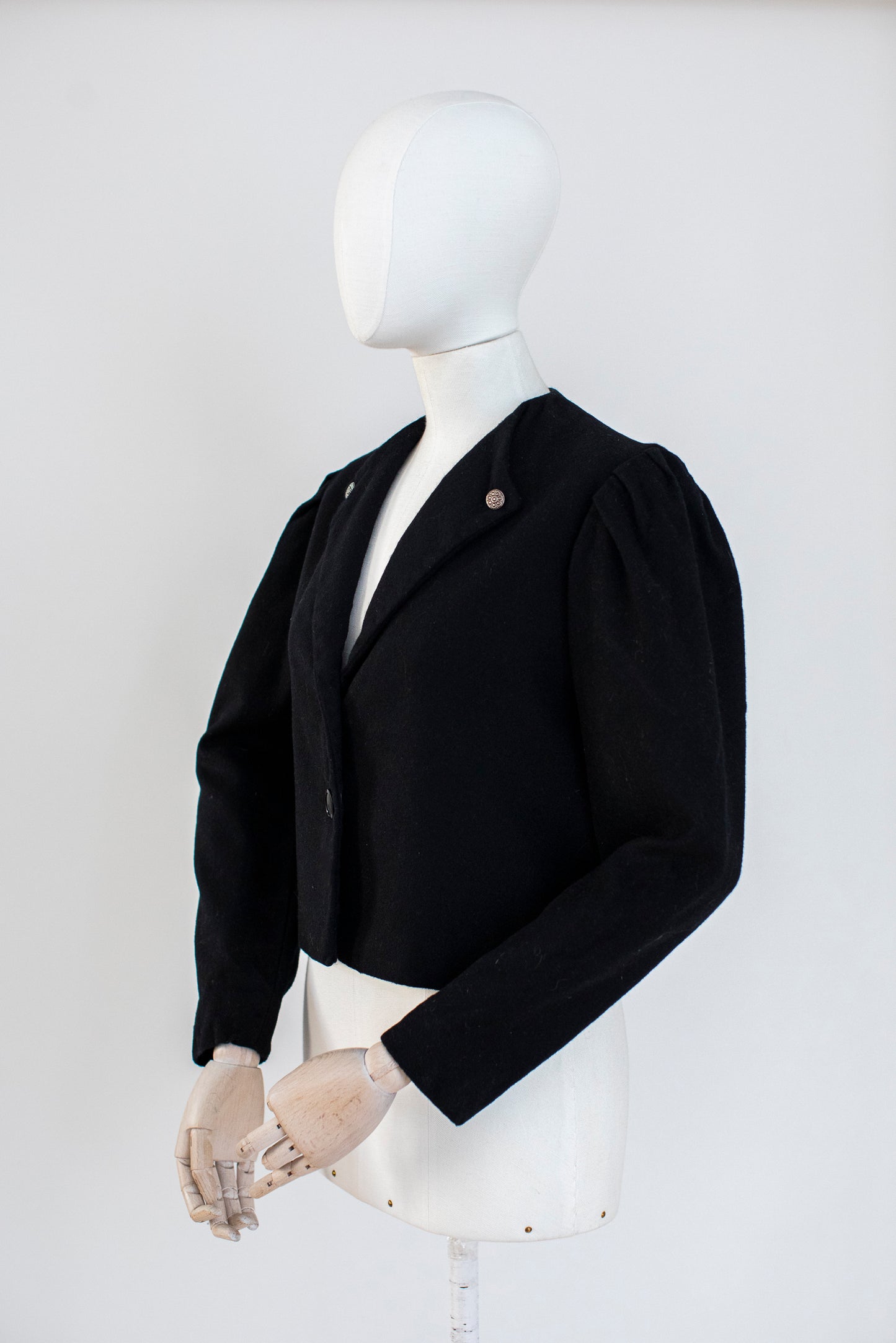 Vintage Austrian Black Wool Blazer Size S