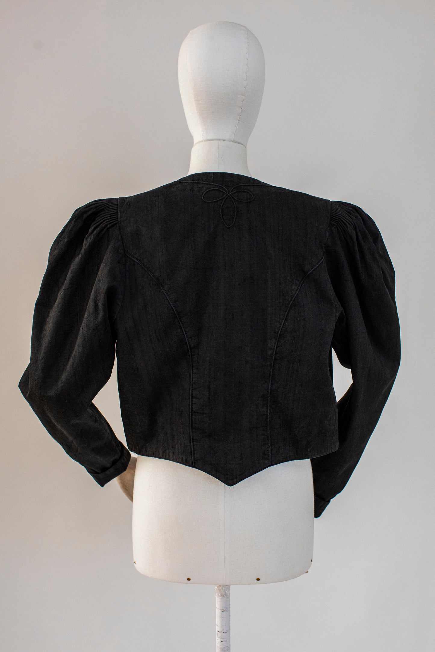 Vintage Austrian Black Wild Silk Blazer by Sportalm Size XS-S