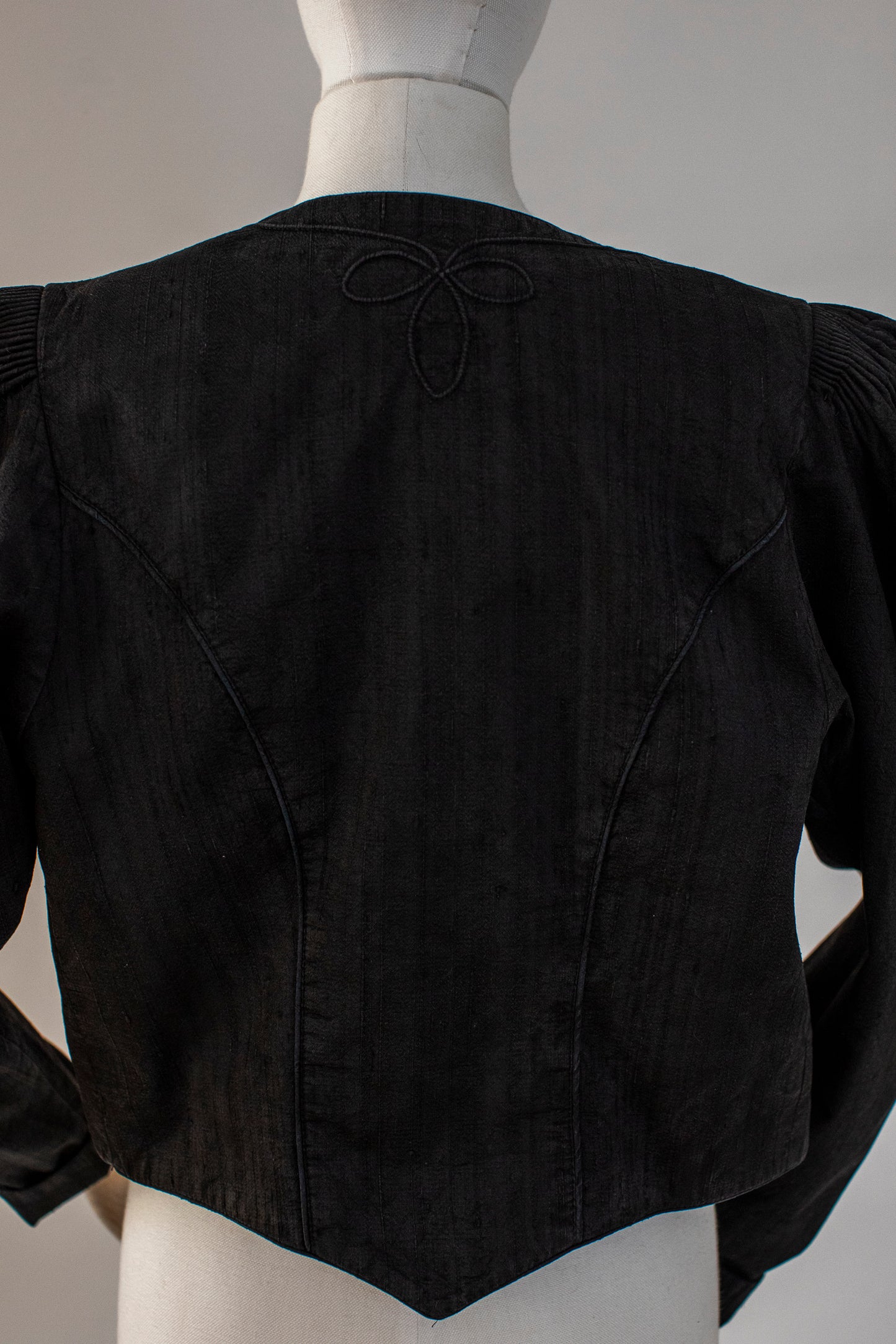 Vintage Austrian Black Wild Silk Blazer by Sportalm Size XS-S
