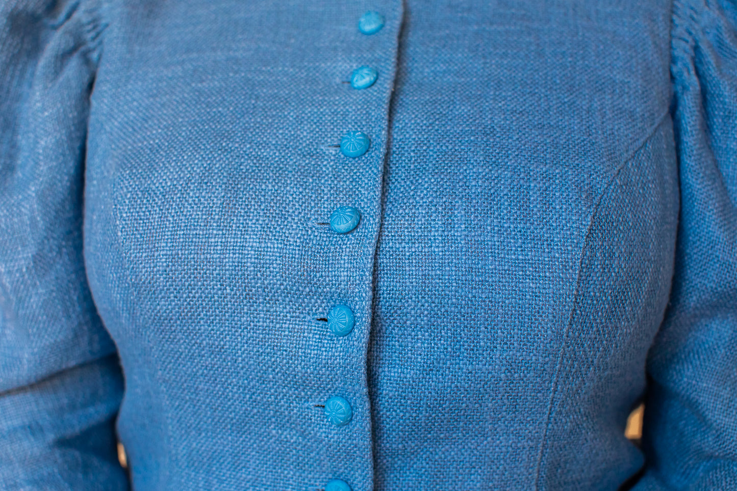 1970s Vintage Blue Austrian Blazer Tracht Size S-M