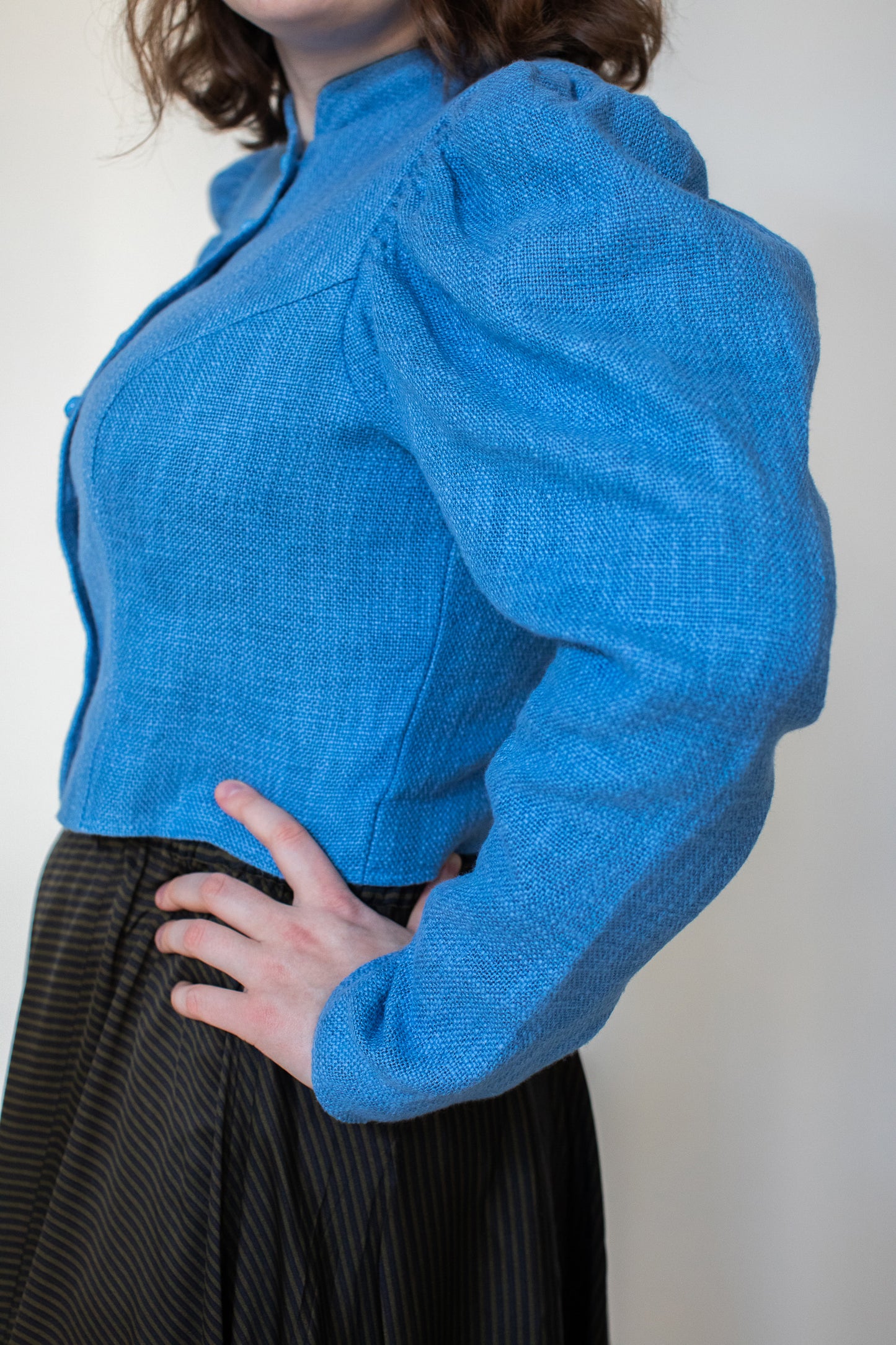 1970s Vintage Blue Austrian Blazer Tracht Size S-M