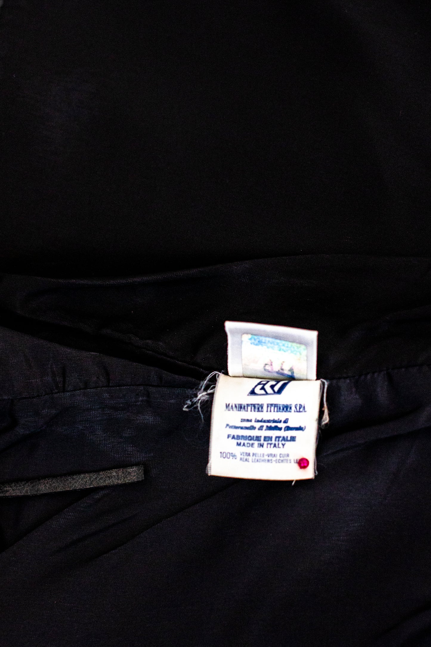 Vintage Versace Jeans Coutur Black Leather Vest