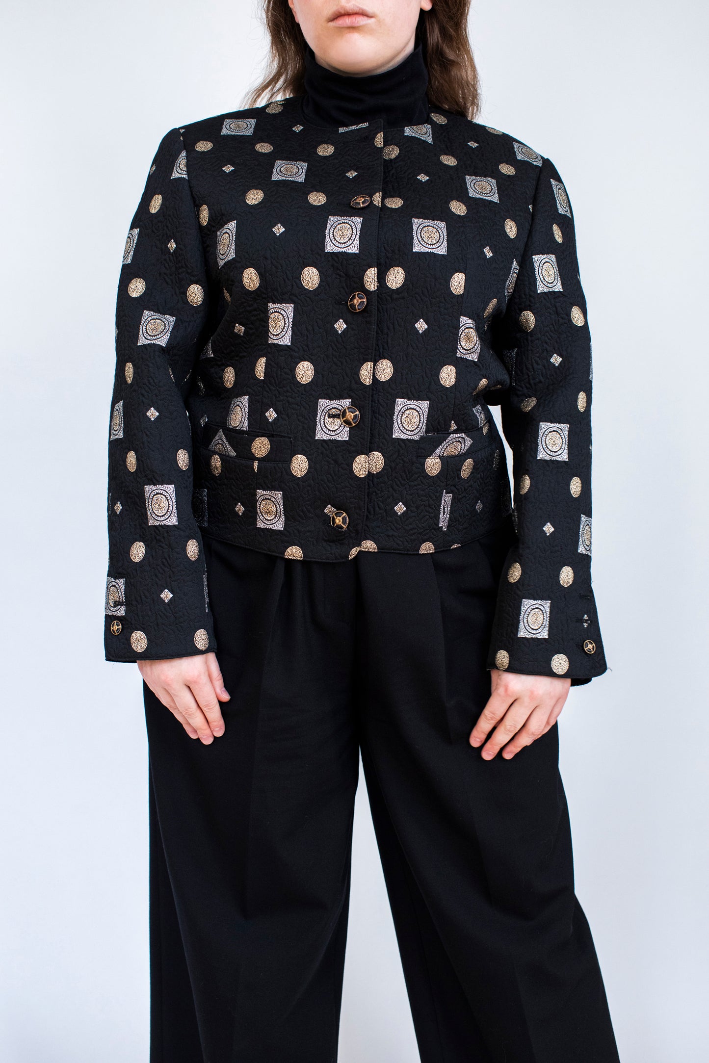 1970s Vintage Brocade Disco Blazer Size M-XL