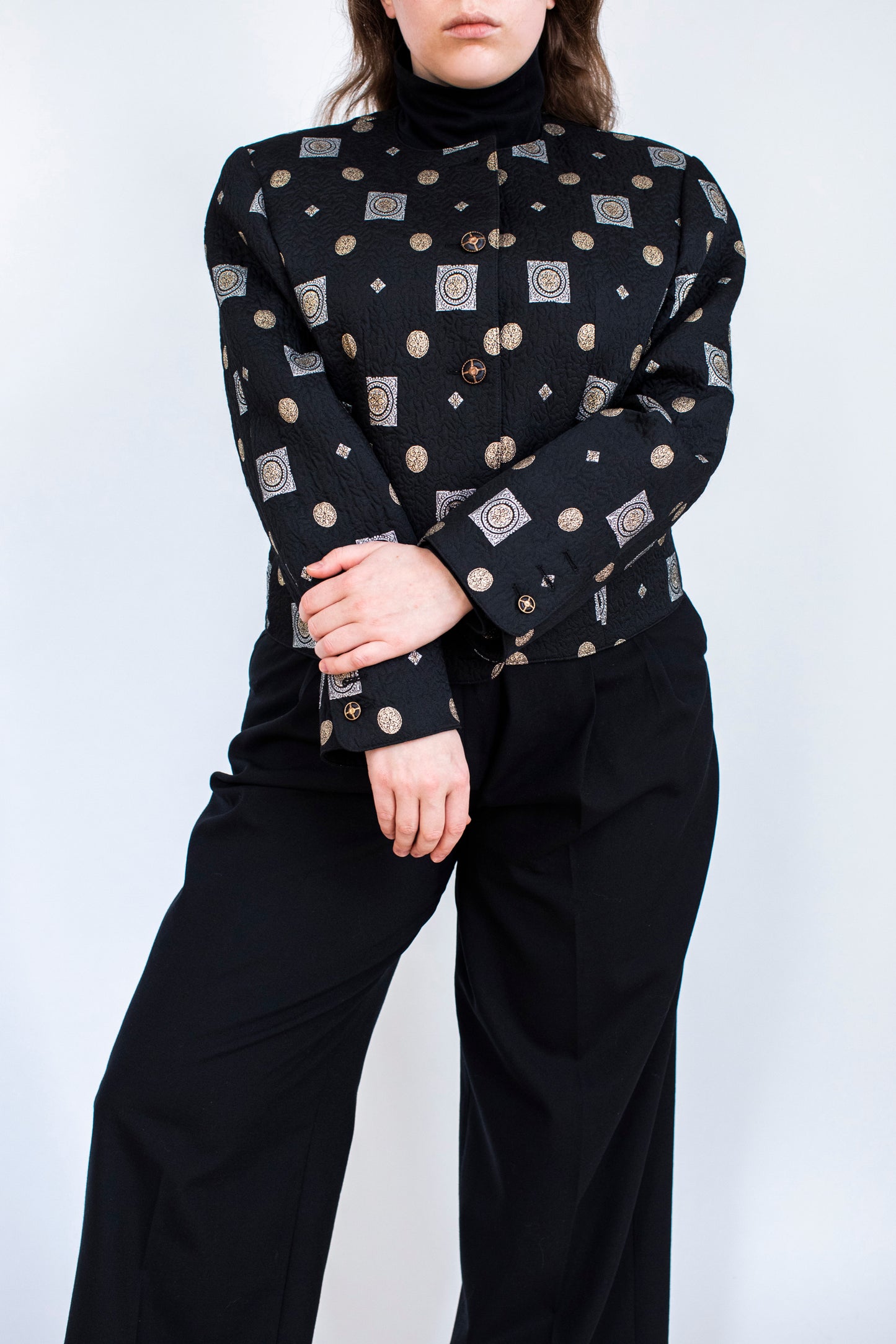 1970s Vintage Brocade Disco Blazer Size M-XL