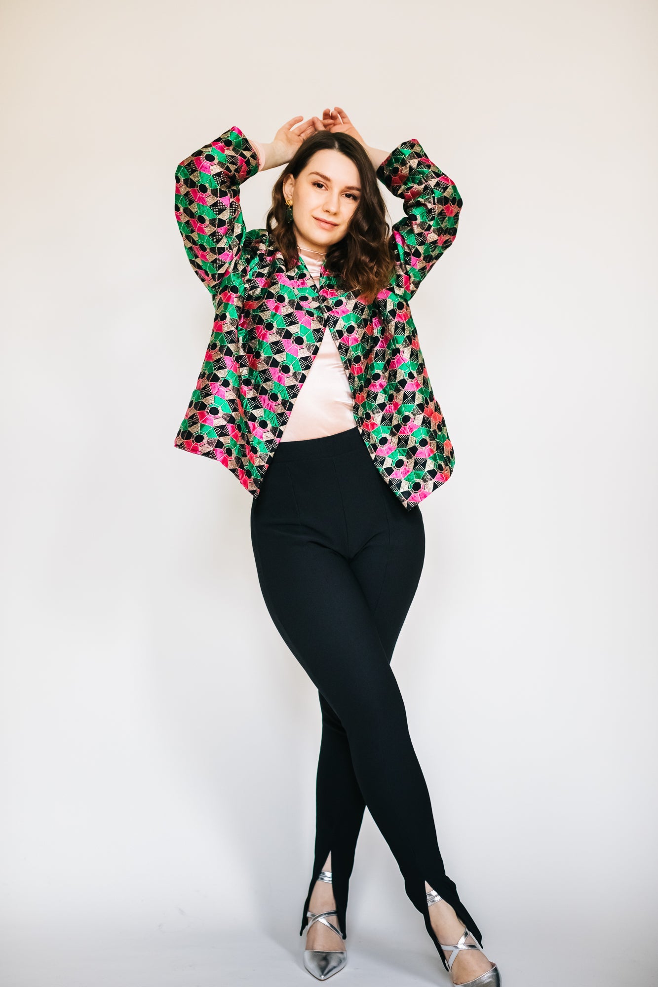 1970s Vintage Brocade Disco Blazer Size M-L