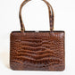 Vintage Caramel Brown Crocodile Bag
