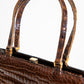 Vintage Caramel Brown Crocodile Bag