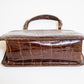 Vintage Caramel Brown Crocodile Bag