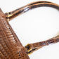 Vintage Caramel Brown Crocodile Bag