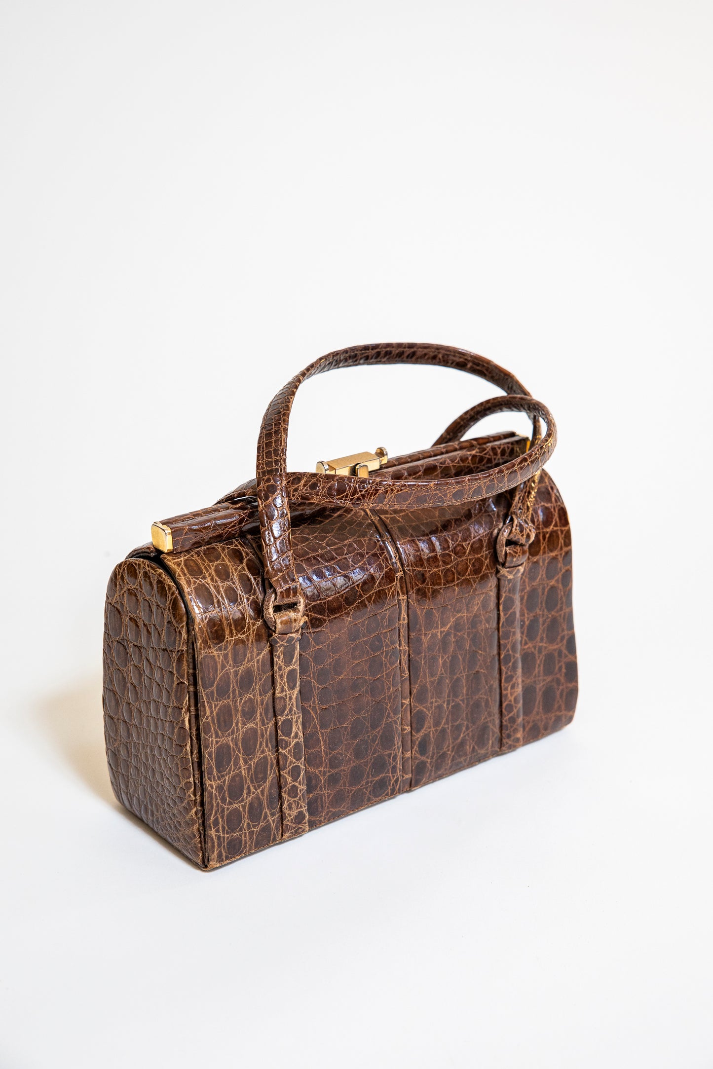 Vintage Brown Alligator Purse