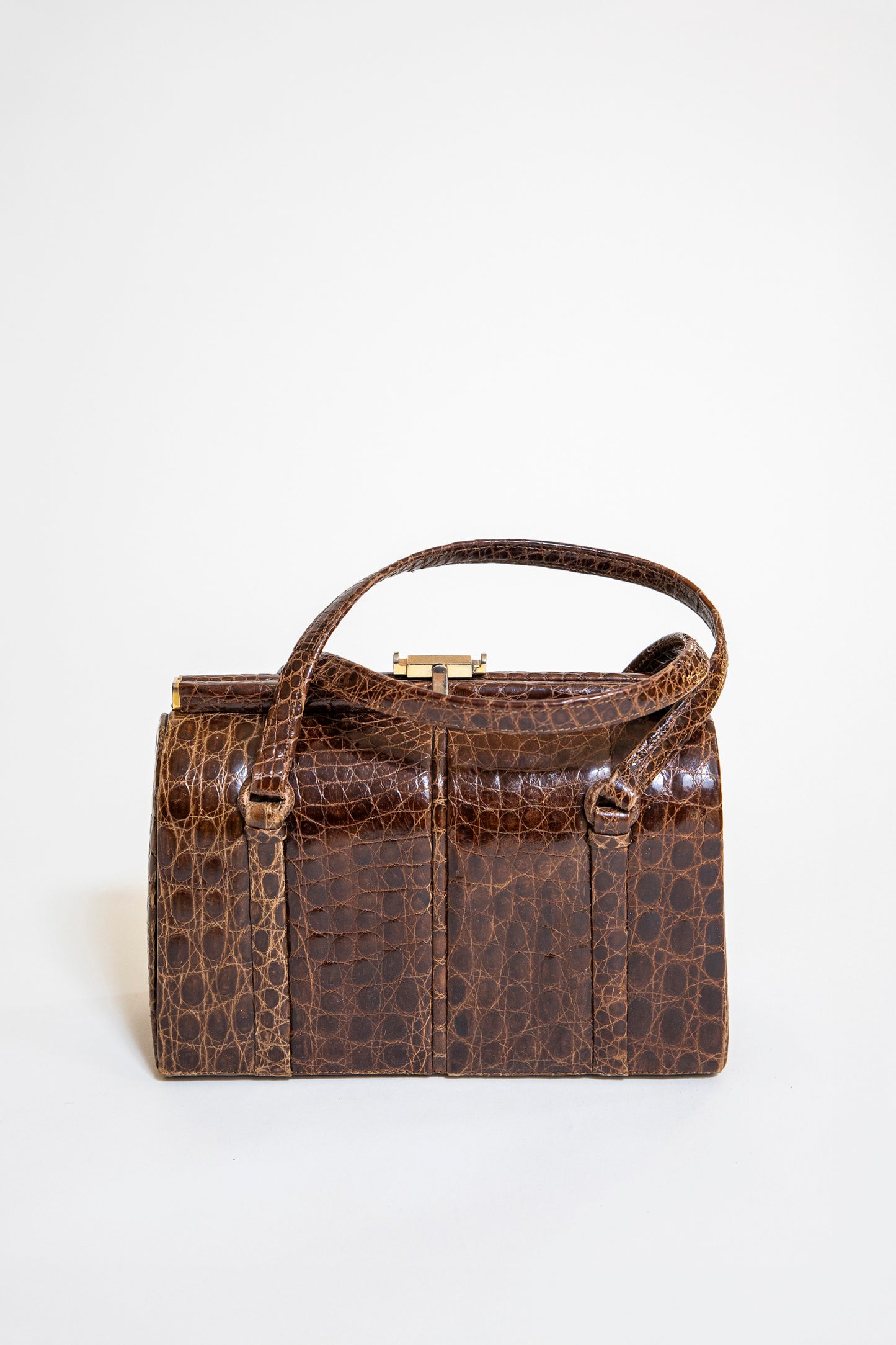 Vintage Brown Alligator Purse