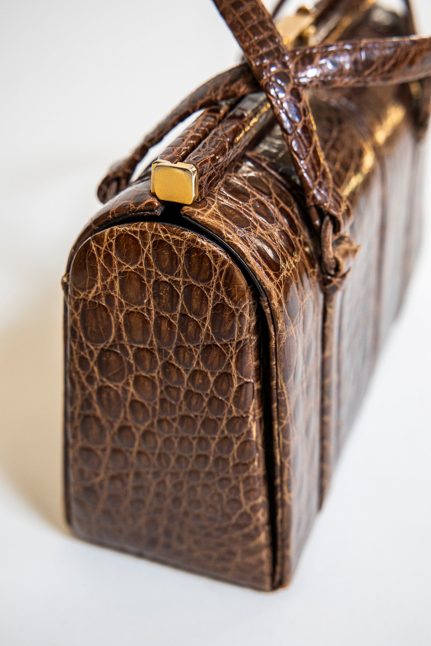 Vintage Brown Alligator Purse