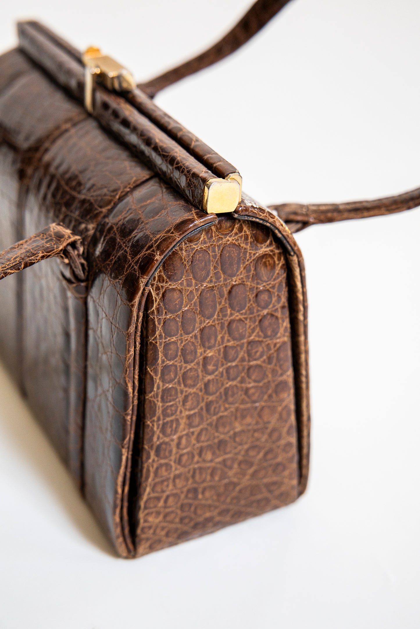 Vintage Brown Alligator Purse