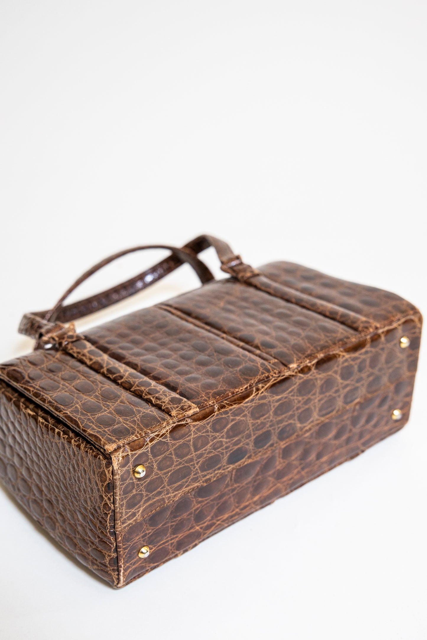 Vintage Brown Alligator Purse