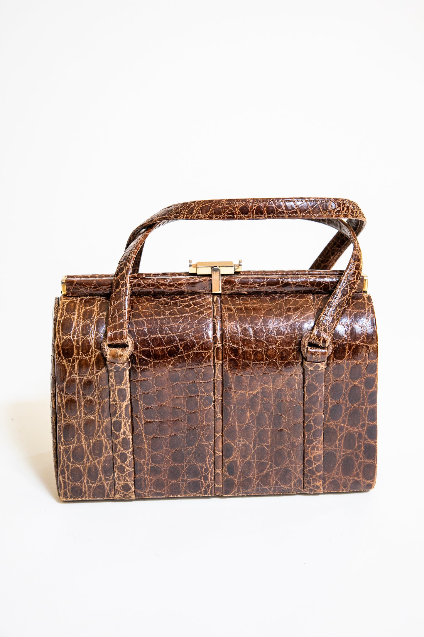 Vintage Brown Alligator Purse