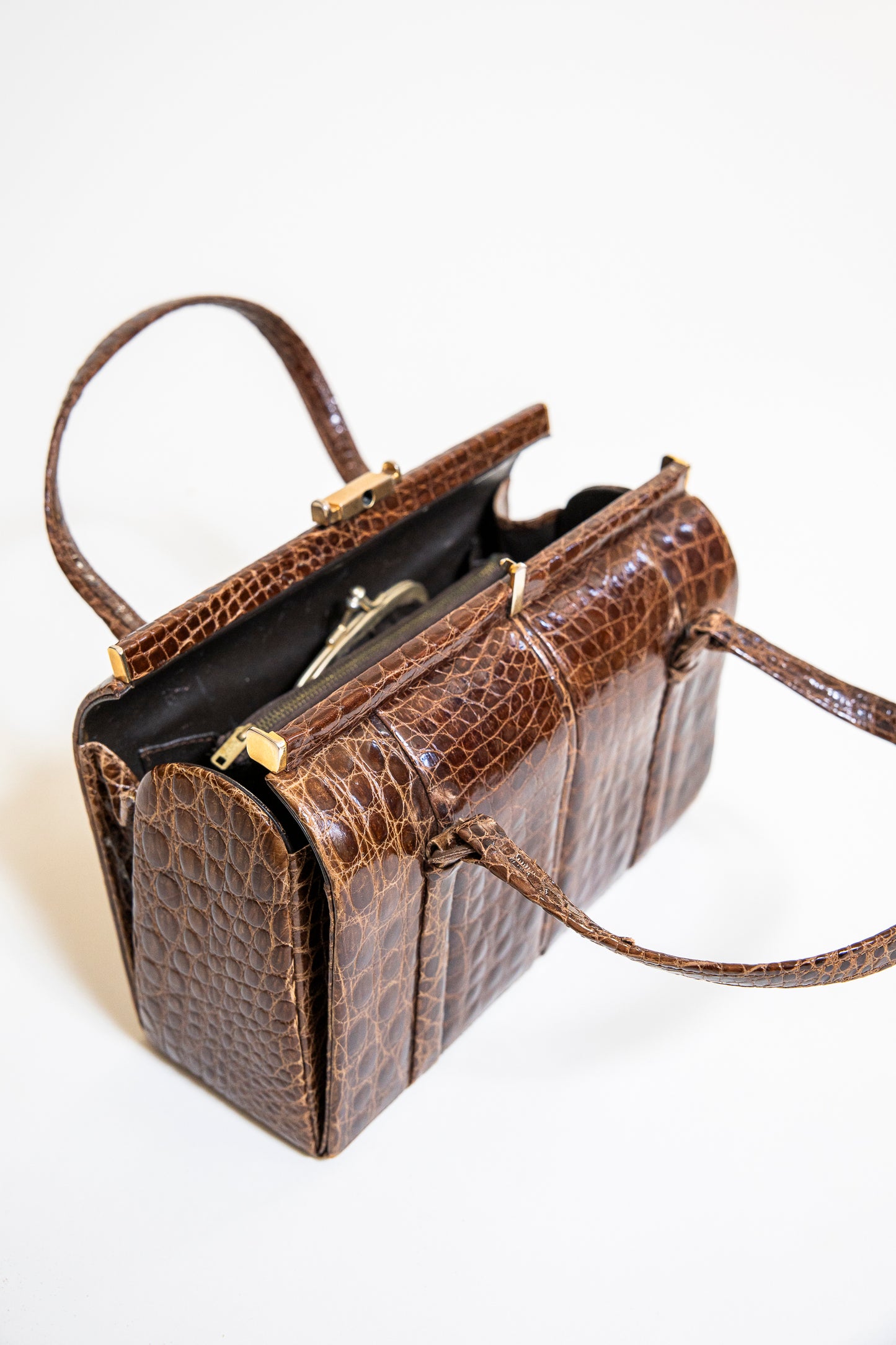 Vintage Brown Alligator Purse