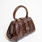 Vintage Brown Alligator Purse with a Buckle