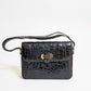 Vintage Black Caiman Shoulder Bag