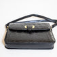 Vintage Black Caiman Shoulder Bag