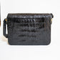 Vintage Black Caiman Shoulder Bag