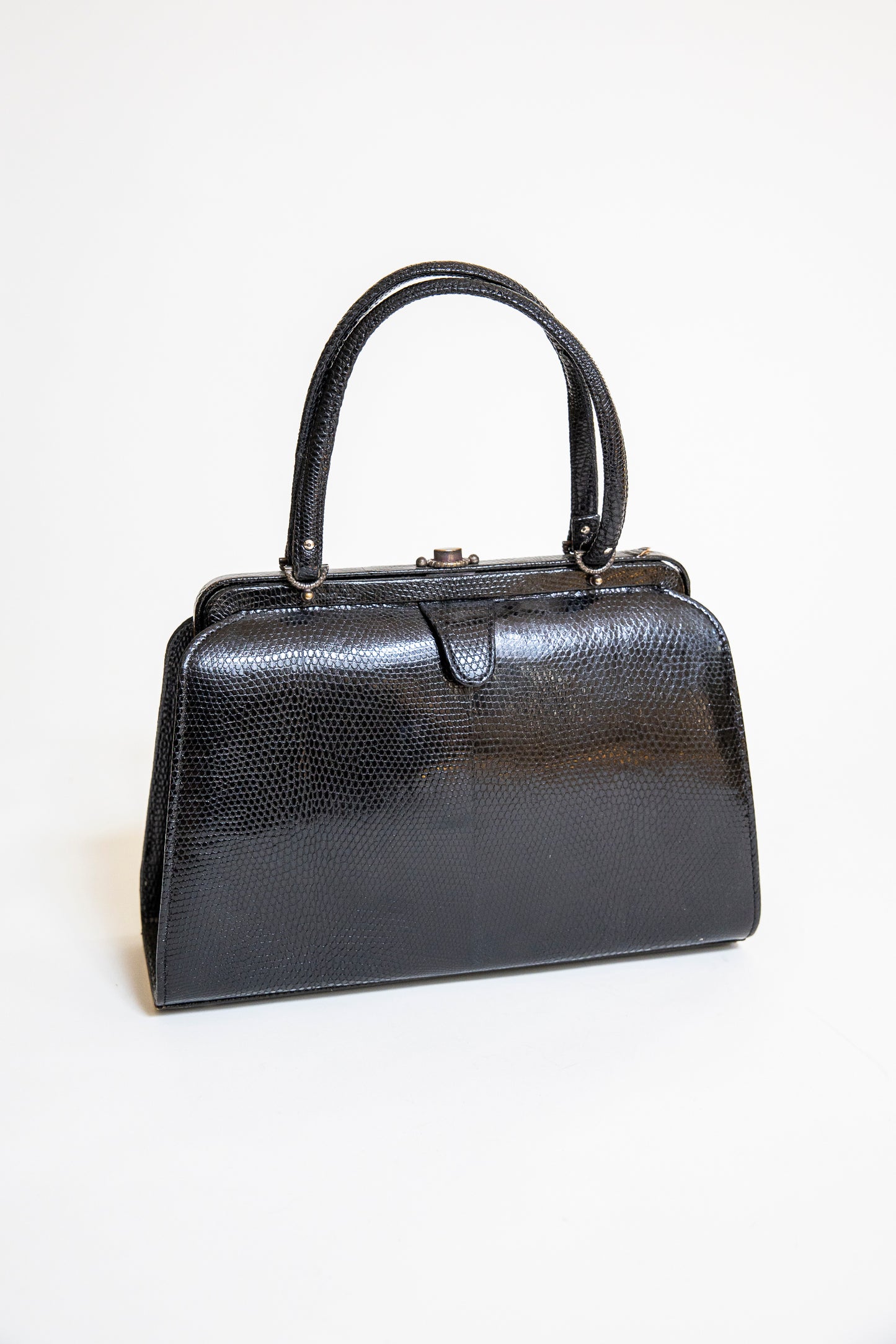 Vintage Black Snake Handbag