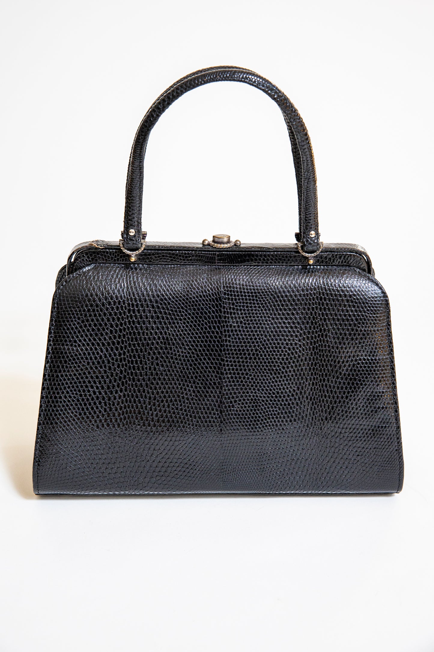 Vintage Black Snake Handbag