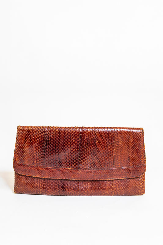 Vintage Brown Lizard Clutch