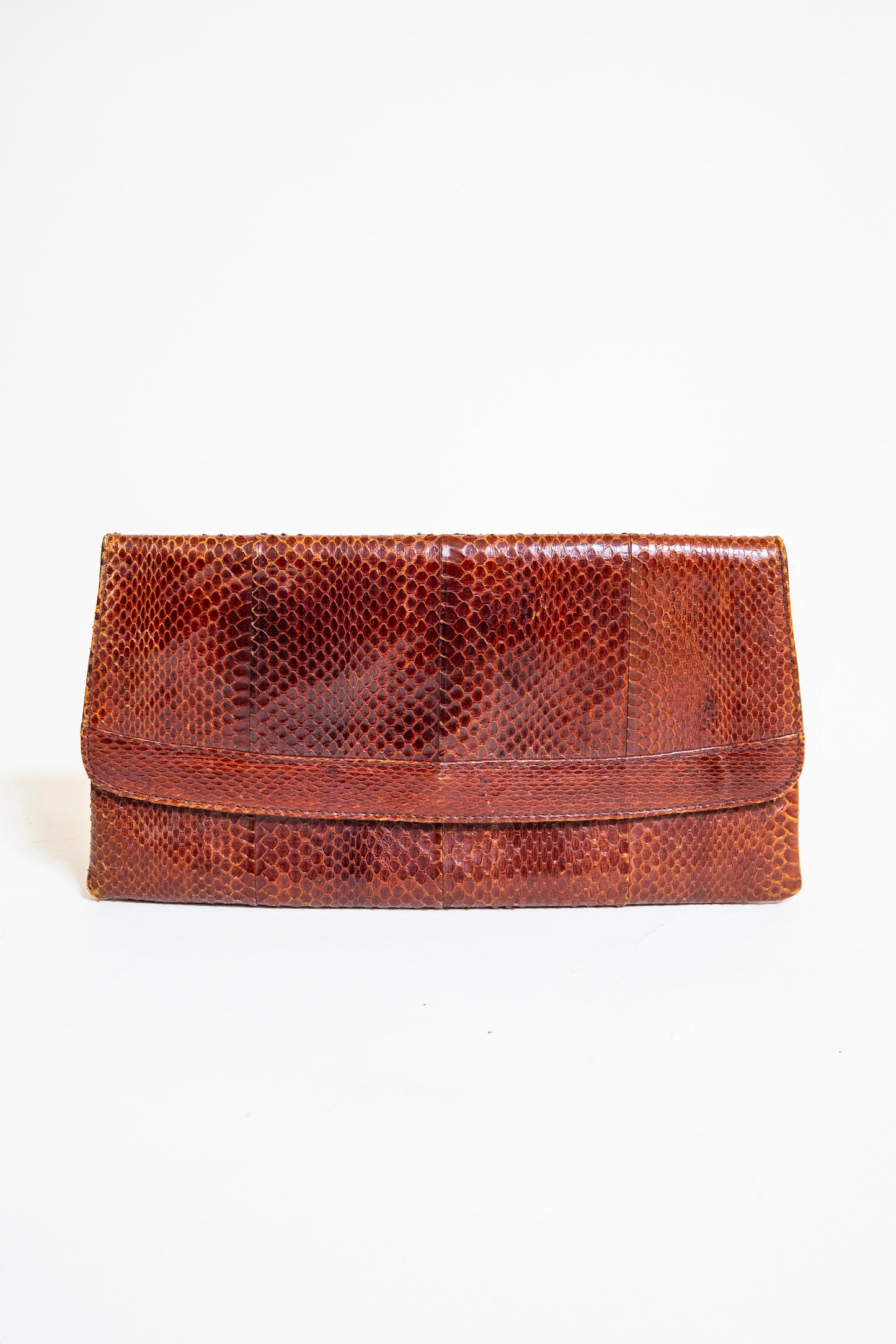 Vintage Brown Lizard Clutch