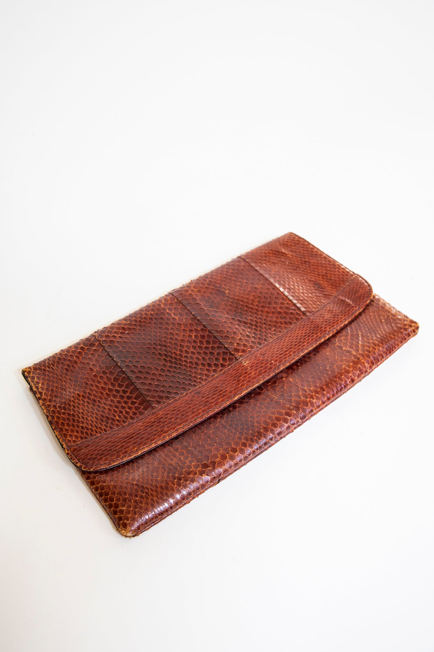 Vintage Brown Lizard Clutch