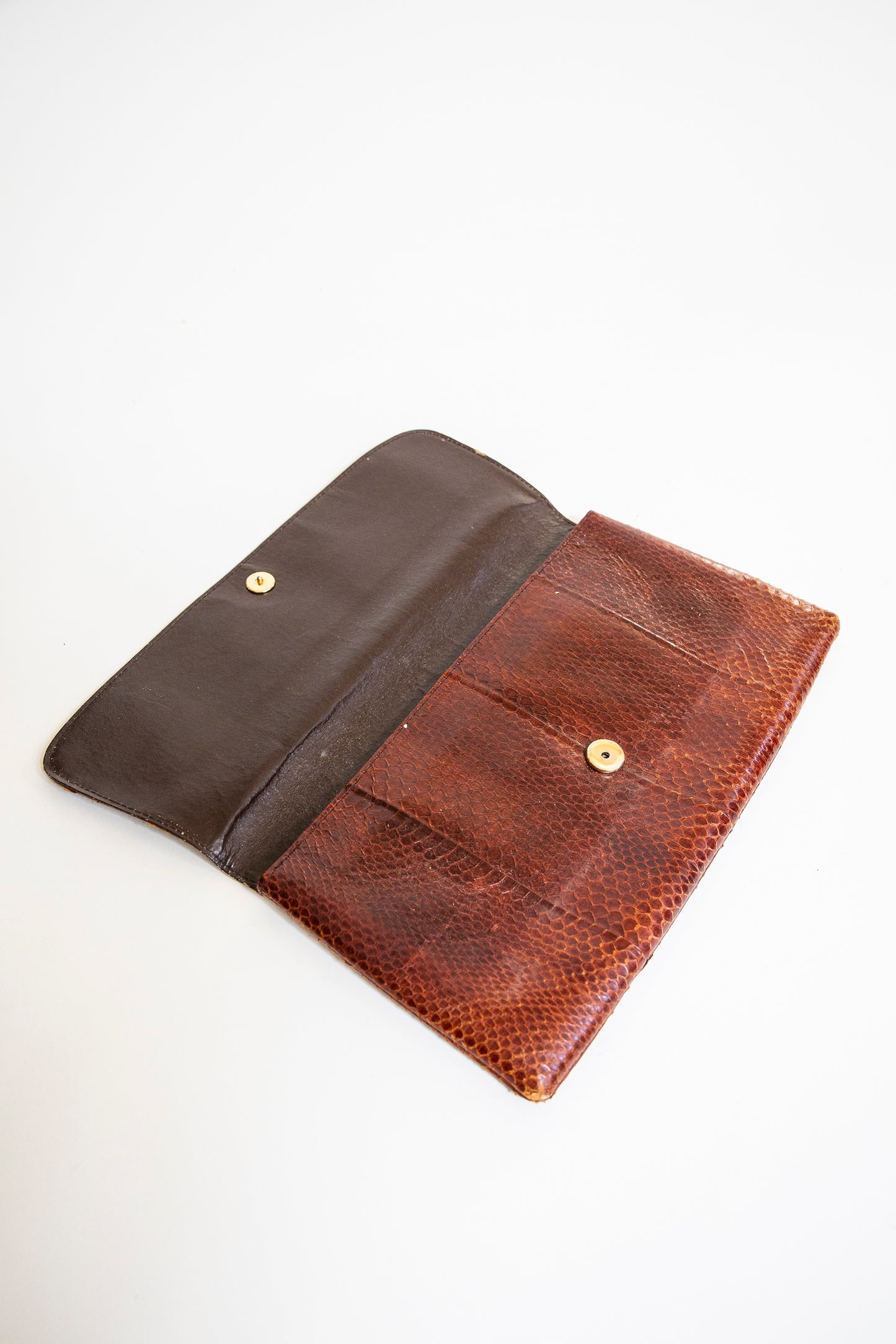 Vintage Brown Lizard Clutch