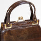 Vintage 1960's Brown Snake Purse