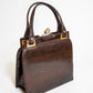 Vintage 1960's Brown Snake Purse