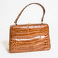 Vintage Caramel Brown Crocodile Bag