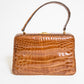 Vintage Caramel Brown Crocodile Bag