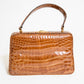 Vintage Caramel Brown Crocodile Bag